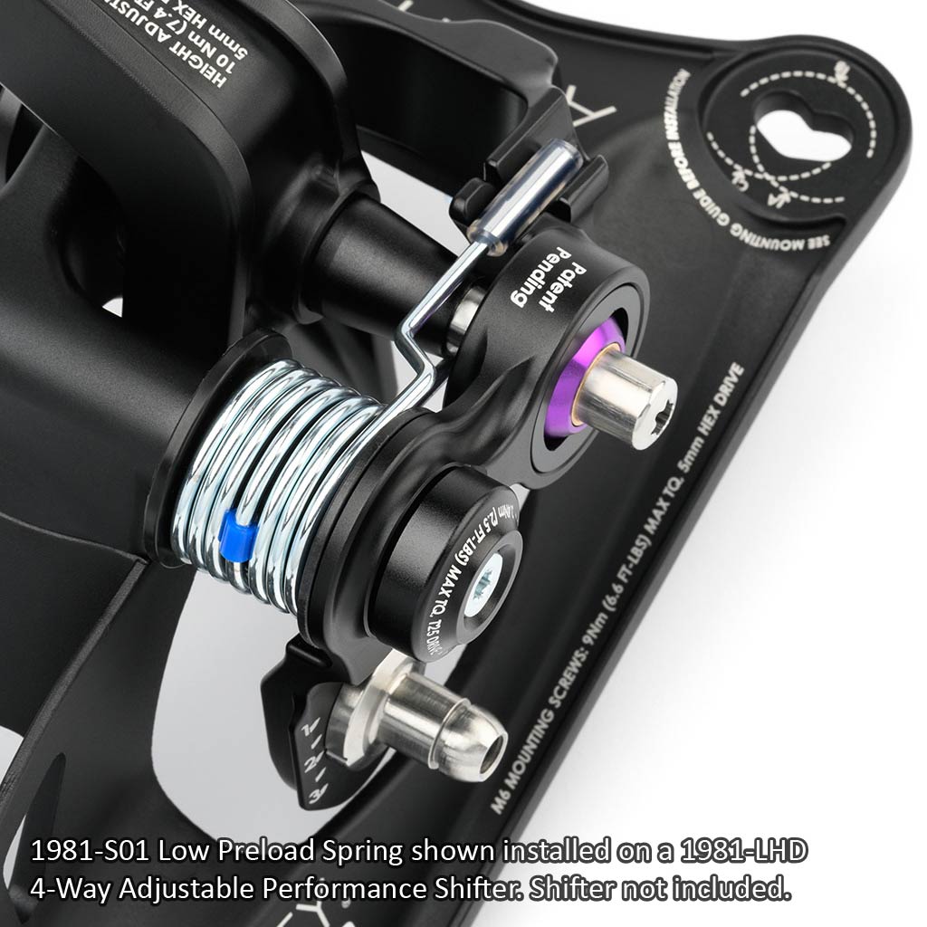 Low Preload Centering Spring for 1981-LHD and 1981-RHD Shifters