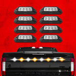 XK Glow Strobe Pod Lights w/ Traffic Modes Ultra LEDs Multiple Modes + Solid On - Red + Blue 8pc