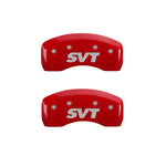 MGP 4 Caliper Covers Engraved Front & Rear SVT Red finish silver ch