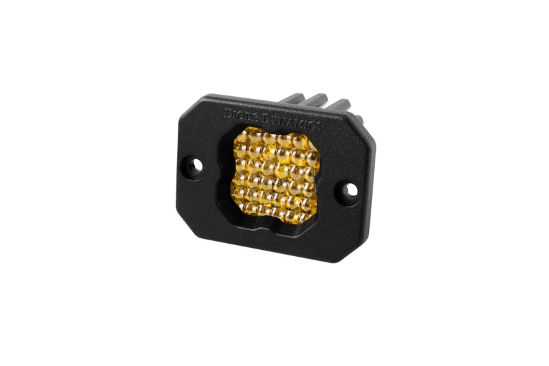 Diode Dynamics Stage Series C1 LED Pod Sport - Yellow Flood Flush ABL Each