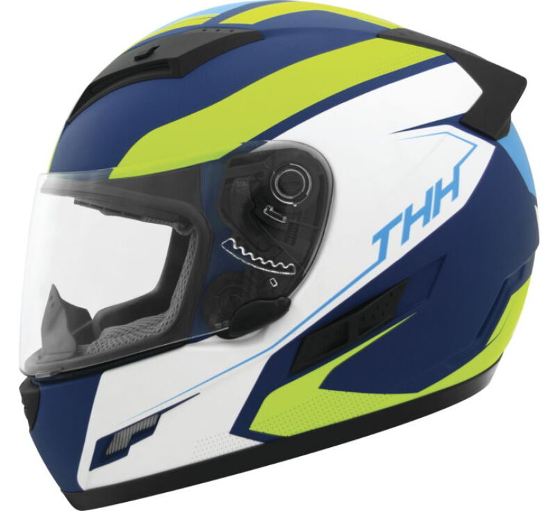THH Helmets TS-80 Vision Blue/Yellow - Large