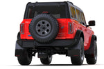 Rally Armor 21-24 Ford Bronco (Plstc Bmpr + RB - NO Rptr/Sprt) Blk Mud Flap w/Cy Orange Logo