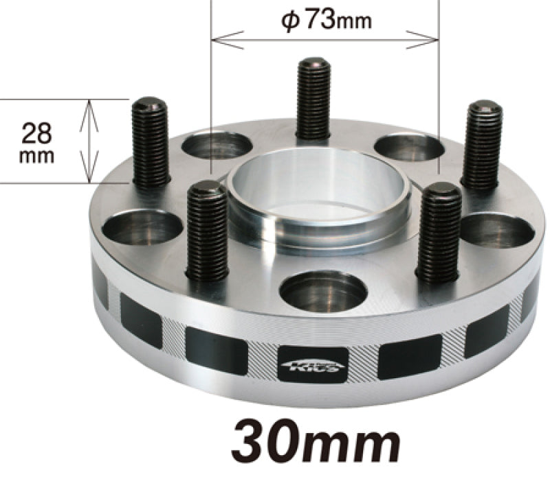 Project Kics 30mm Thick 12x1.25 66mm Hub 5x114.3 Wide Tread Spacers