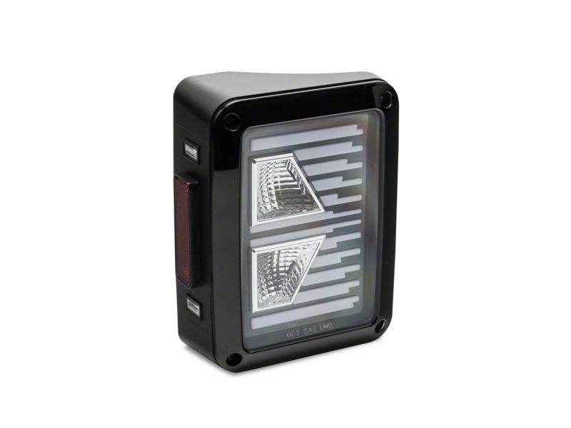 Raxiom 07-18 Jeep Wrangler JK Axial Series Vision LED Tail Lights- Black Housing (Clear Lens)
