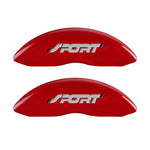 MGP 4 Caliper Covers Engraved Front & Rear No bolts/Sport Red finish silver ch