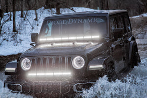 Diode Dynamics 18-21 Jeep JL Wrangler/Gladiator SS50 Hood LED Light Bar Kit - Amber Driving