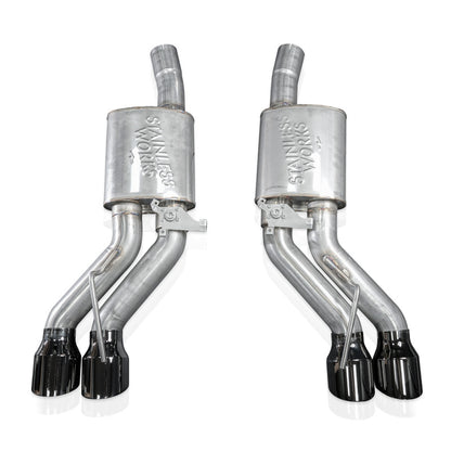 Stainless Works 22-25 Cadillac CT5-V Blackwing Axle Back Exhaust - Black Chrome Tips