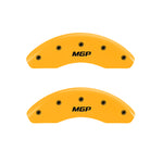 MGP 4 Caliper Covers Engraved Front & Rear MGP Yellow Finish Black Char 2007 Volkswagen Beetle