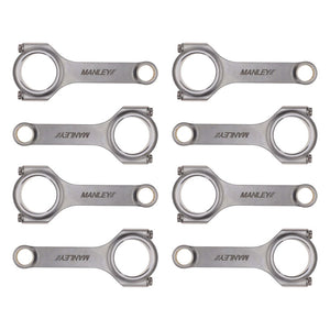 Manley Chevy Small Block 6.000in H Beam w/ ARP 2000 Connecting Rods - Set of 8