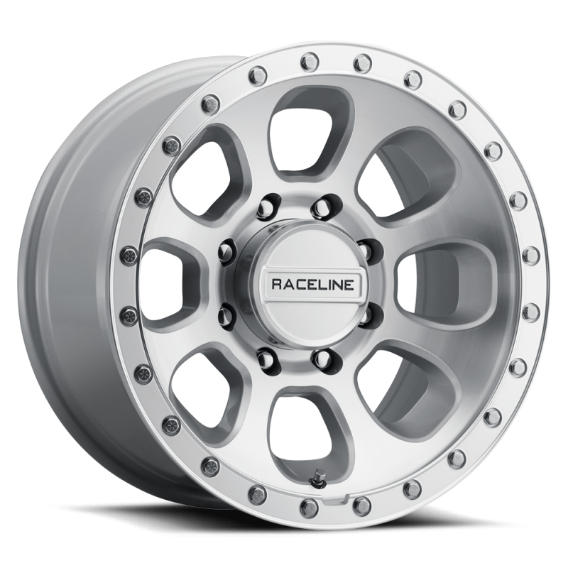 Raceline 961MC Bolt 17x9in / 5x127 BP / -12mm Offset / 78.1mm Bore - Machined Cc