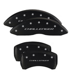 MGP 4 Caliper Covers Engraved Front & Rear RT1-Truck Black finish silver ch