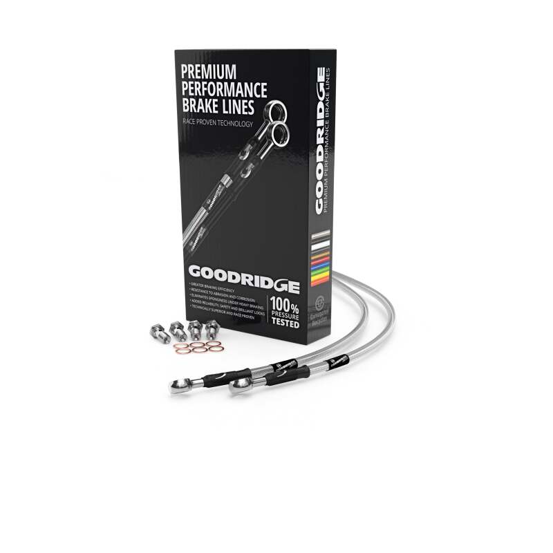 Goodridge 1978 Yamaha RD250E Clear Front SS Brake Lines