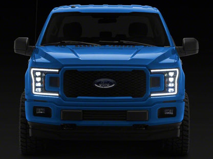 Raxiom 18-20 Ford F-150 CXR Series V2 LED Headlights- Black Housing- Clear Lens