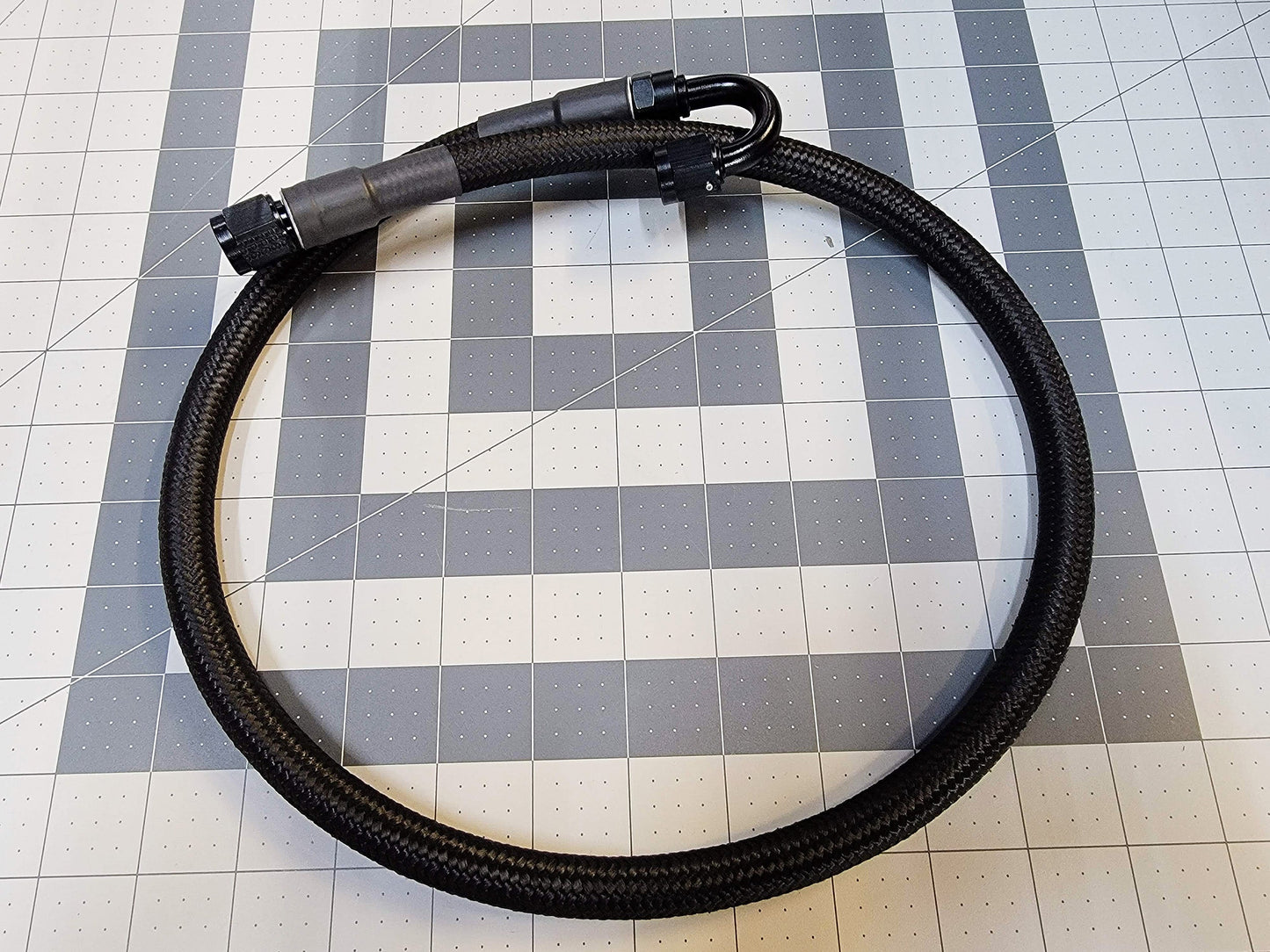 P2R PowerRevRacing - 23" Black Sport Crimp 6an Line - 45° & 180° Ends