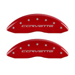 MGP 4 Caliper Covers Engraved Front & Rear C6/Corvette Red finish silver ch