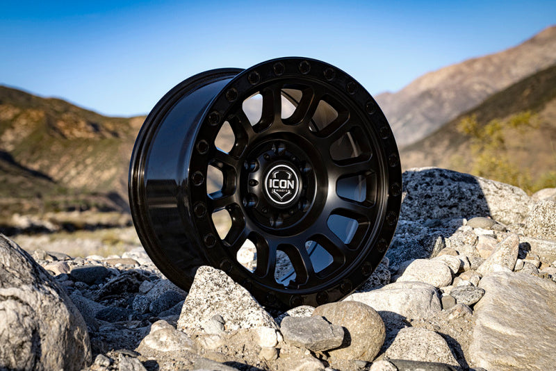ICON Hulse 18x9 x5 -12mm Offset 4.5in BS Double Black