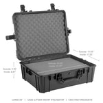 Go Rhino XVenture Gear Hard Case w/Foam - Large 25in. / Lockable / IP67 - Tex. Black