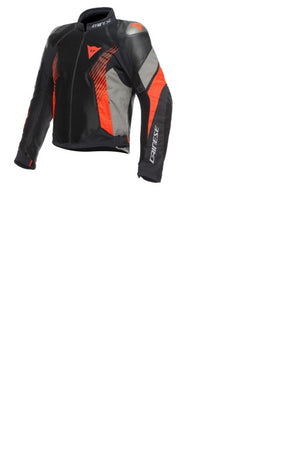 Dainese Super Rider 2 Absoluteshell Jacket Black/Dark Gull Gray/Fluorescent Red Size - 56