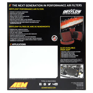 AEM Induction 15-17 Nissan NP300 2.3L DryFlow Air Filter