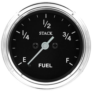 Autometer Stack 52mm 0-280 Ohm Programmable Pro Stepper Motor Fuel Level Gauge - Classic