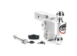 Weigh Safe 180 Hitch 4in Drop Hitch & 2.5in Shank (10K/18.5K GTWR) w/WS05 - Aluminum