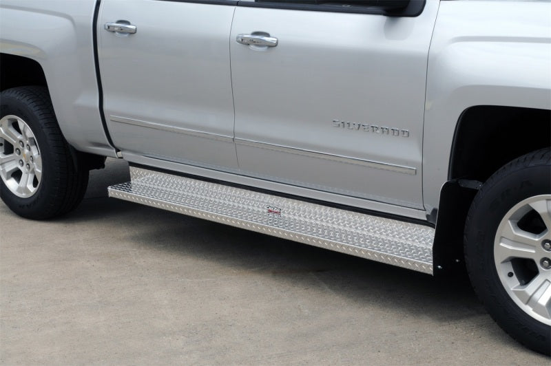 Deezee 99-13 Chevrolet Silverado Running Board Cab Section RegCab Brite-Tread Aluminum