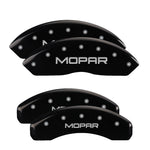 MGP 4 Caliper Covers Engraved Front & Rear MOPAR Black finish silver ch