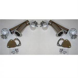 Granatelli 4.0in Stainless Steel Manual Dual Exhaust Cutout Kit w/Slip Fit & Band Clamps