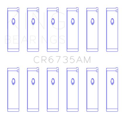King Engine Bearings Mitsubishi 6G74 3000GT/Dodge Stealth (Size 0.5) Performance Rod Bearing Set