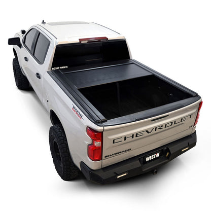 Westin 19-26 GM Silverado/Sierra 1500 5ft 8in Bed Manual Retractable Tonneau Cover - Black