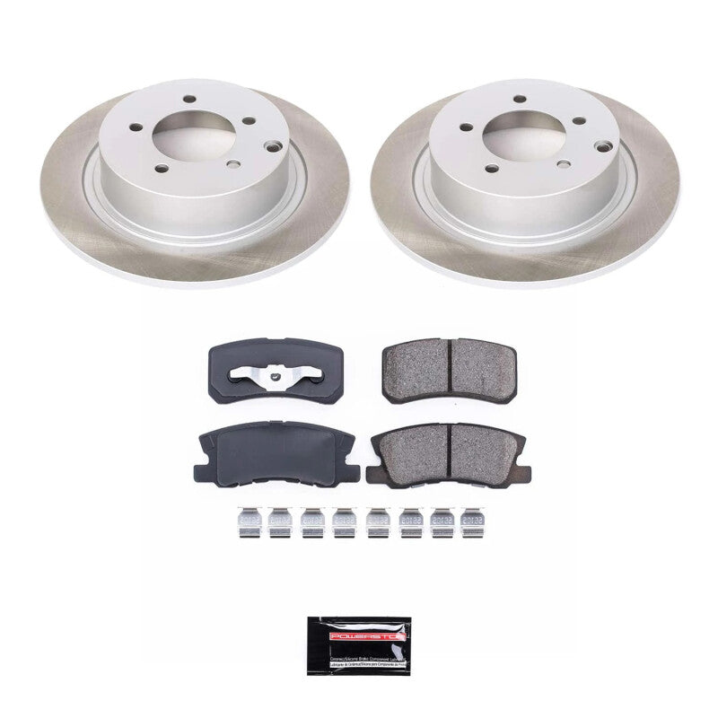 Power Stop 11-12 Mitsubishi Outlander Sport Rear Semi-Coated Rotor Kit