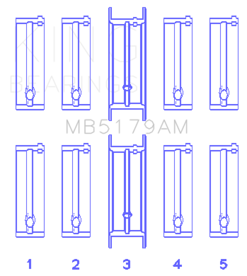 King Engine Bearings Daewoo/GM/Opel/Vauxhall (Size STD) Main Bearing Set