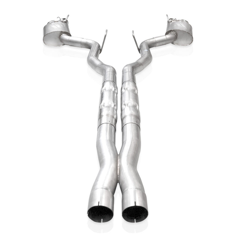 Stainless Works 2024 Mustang GT Catback Quad Tips Legend Sound X-Pipe Factory Connect Exhaust