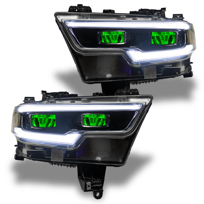 Oracle 19-21 RAM 1500 RGB Headlight Demon Eye Kit - LED Projector - w/o Controller
