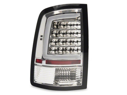 Raxiom 09-18 Dodge RAM 1500 Axial Series LED Tail Lights- Chrome Housing- Clear Lens
