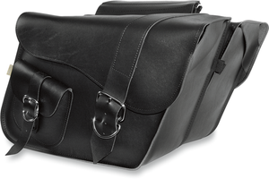 Willie & Max Universal Ranger Large Slant Saddlebags (16 in L x 11 in H x 6.5 in W) - Black