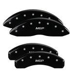 MGP 4 Caliper Covers Engraved F & R Chevy Racing Black Finish Silver Char 1988 Chevrolet Corvette