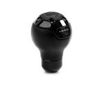 Momo Nero Shift Knob - Tall Black Leather, Black Chrome Insert