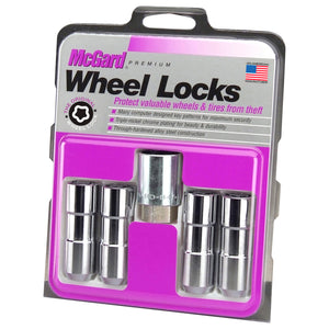 McGard Wheel Lock Nut Set - 4pk. (Cone Seat Duplex) 9/16-18 / 7/8 Hex / 2.5in. Length - Chrome