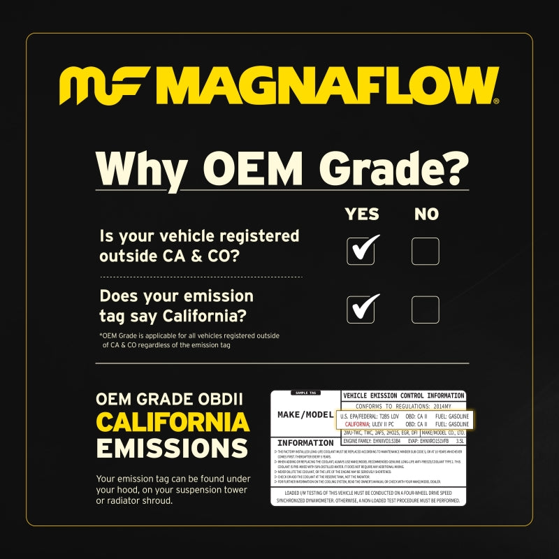 MagnaFlow 11-15 Touareg V6 3.6 Direct Fit Converter OEM Underbody