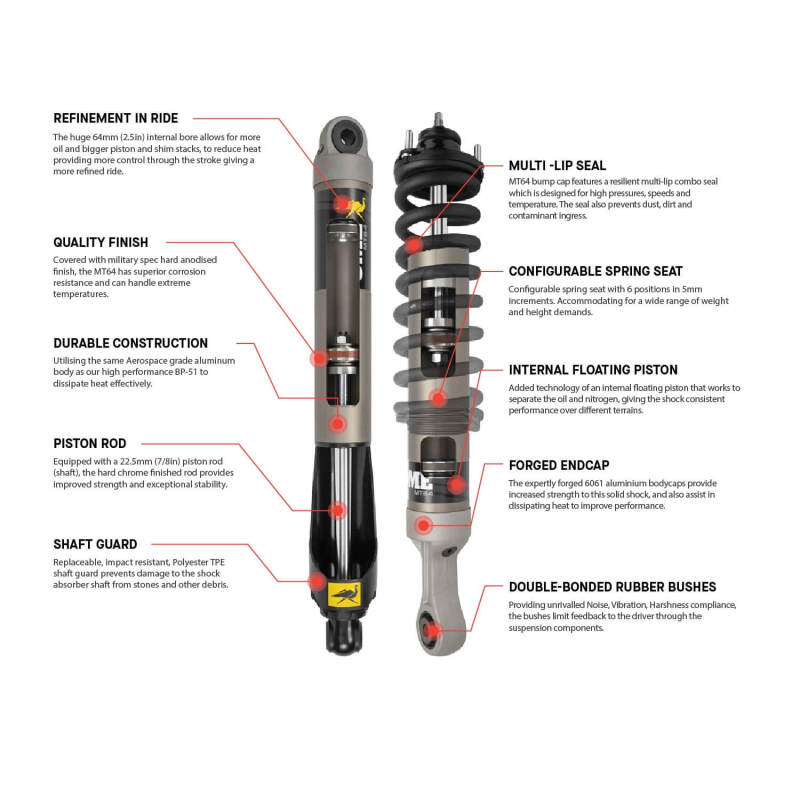 ARB OME MT64 Shock FJ Cruiser Rear Med