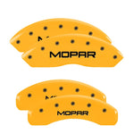 MGP 4 Caliper Covers Engraved Front & Rear Mopar Yellow Finish Black Char 2010 Dodge Nitro