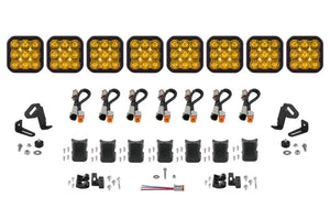 Diode Dynamics SS5 Sport Universal CrossLink 8-Pod Lightbar - Yellow Driving