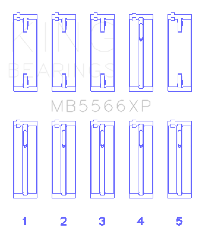 King Engine Bearings Audi A4 1.8L AEB Performance Main Bearing Set - Size STD