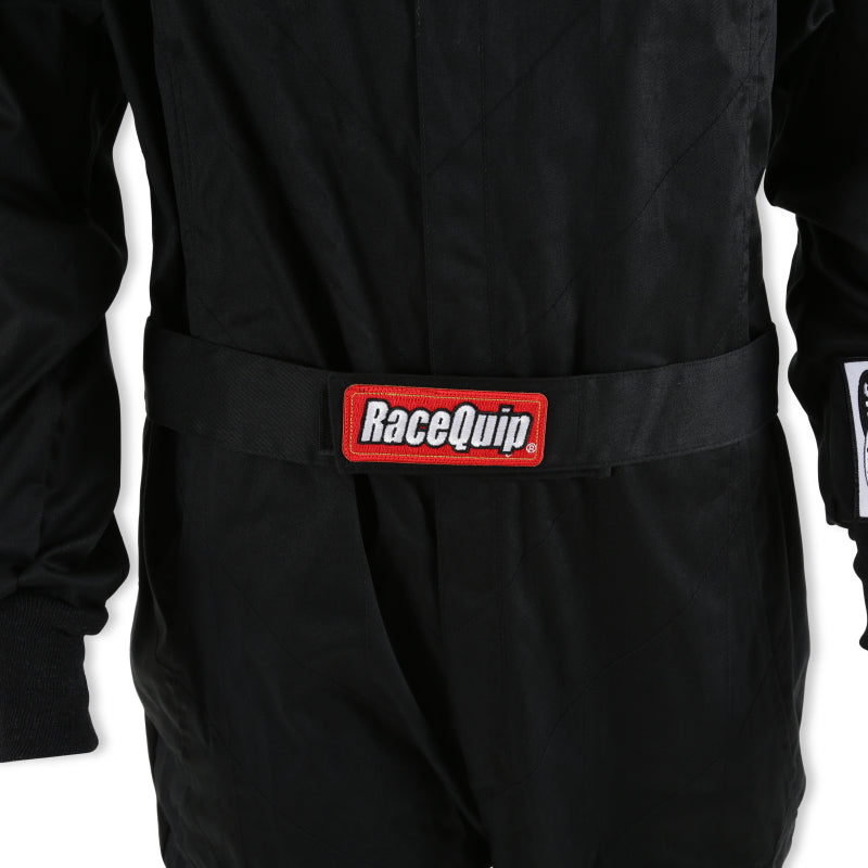 RaceQuip Black Chevron-1 Suit - SFI-1 Small