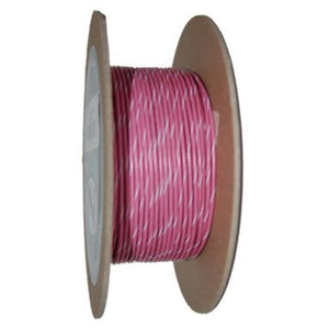 NAMZ OEM Color Primary Wire 100ft. Spool 18g - Pink/White Stripe