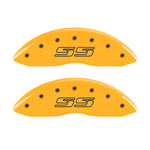 MGP 4 Caliper Covers Engraved F & R Avalanche SS Yellow Finish Blk Char 2008 Chevy Express 2500