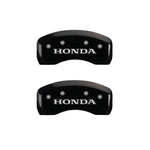 MGP 4 Caliper Covers Engraved Front & Rear Honda Black finish silver ch