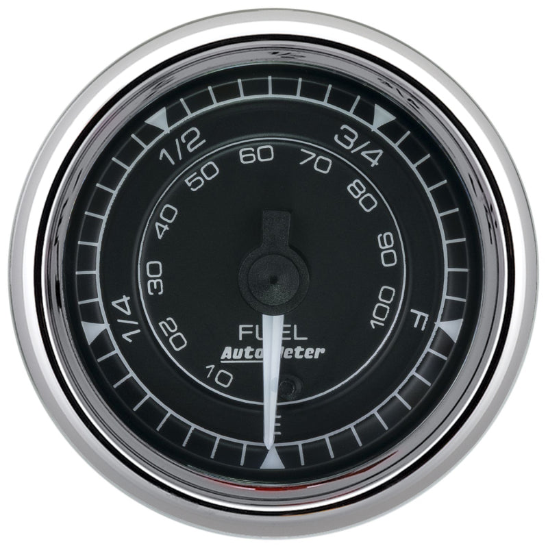 AutoMeter Chrono 2-1/16in 0-280 Ohm Programmable Fuel Level Gauge - Chrome