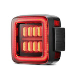 AlphaRex 18-23 Jeep Wrangler JL NOVA Prismatic LED Taillights Black-Red